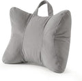 Lumbar Support Pillow for Office Chair and Car Seat, Zinc Gray | Ergonomic back support cushion with a removable, washable corduroy cover for desk chairs, sofas and recliners by Ailuteie
