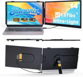 Laptop Screen Extender, Ultra-lightweight 14" FHD 1080P IPS Dual Screen, Laptop Monitor Extender with USB-C/HDMI Port, Plug and Play Portable Monitor for 13-17" Laptops (Wins/Mac/Android//Switch/PS5) by Sharanix