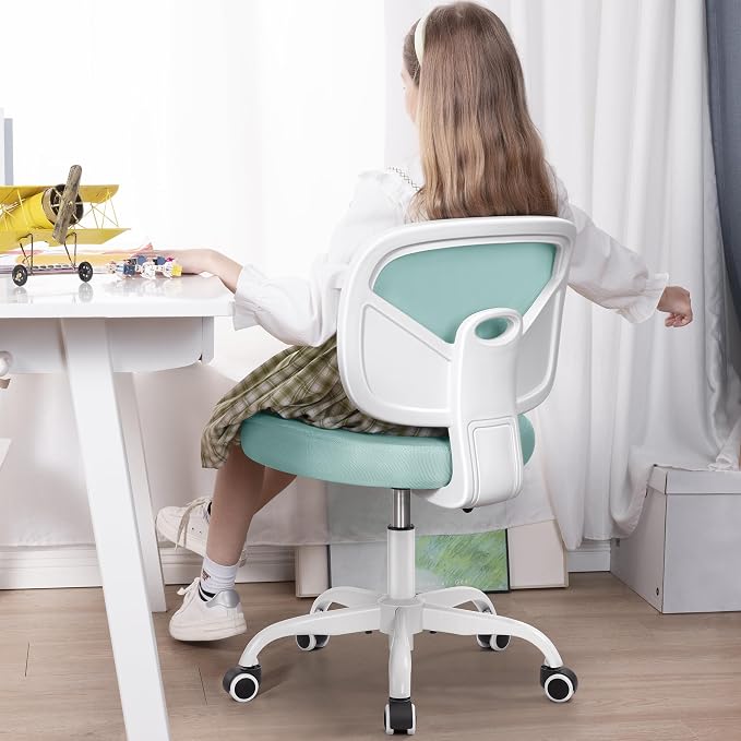 Kids Desk Chair, Pink Study Chair for Boys Girls with Height Adjustable, Swivel Mesh Task Student Chairs for 4-12, Growing Teen Office Chair for Home/School/Office (Light Teal) - Image 4