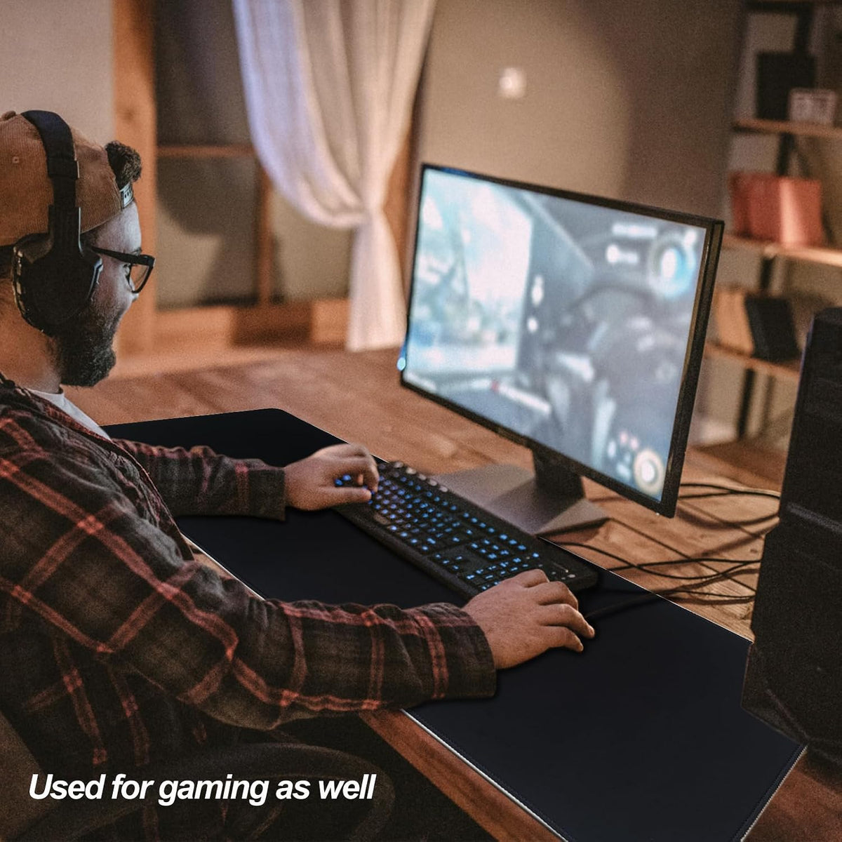 XXL Gaming Mouse Pad 31.5x15.7 Professional Large Mouse Pad & Computer Game Mouse Mat-80x40 blackus - Image 5