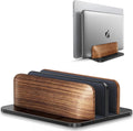 LOXP Vertical Laptop Stand, Dual Slot Wooden + Aluminum Laptop Holder | Desktop Adjustable MacBook Stand, Adjustable Base, for MacBook Pro/Air, (up to 17.3-inch All laptops) by LOXP