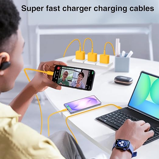 60W USB C Quick Wall Charger Block for Galaxy S26 Android Phones, 3Pack Super Fast Charger Adapter with Bulk 3/6/10FT Long USB C Charging Cable Cords for Samsung Galaxy S26+/S25/S24/S23 Ultra - Image 5