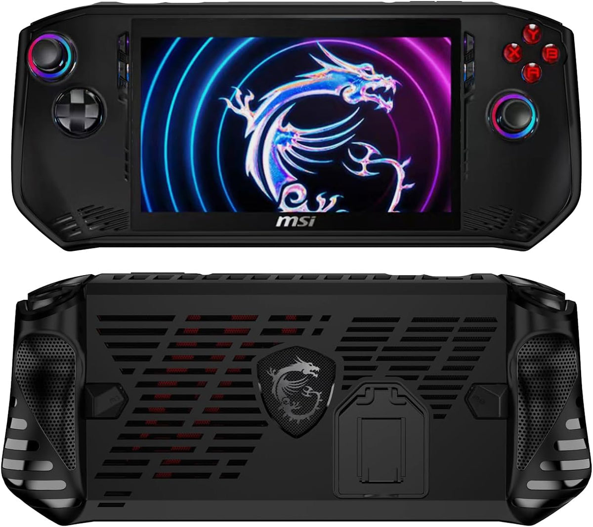 Soft TPU Protective Case with Kickstand for MSI Claw A1M 7" 2024 Handheld Game Console Skin Cover Drop-Proof Protector Slim Stand Sleeve with Non-Slip,Anti-Collision,Shockproof (Black) - Image 7