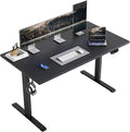 Agilestic Electric Height Adjustable Standing Desk, 55 Inch, Black | Smooth Height Adjustment, Memory Presets, Hooks, Stable Steel Frame,154 lbs Capacity, Easy Assembly, Splice Board by Agilestic