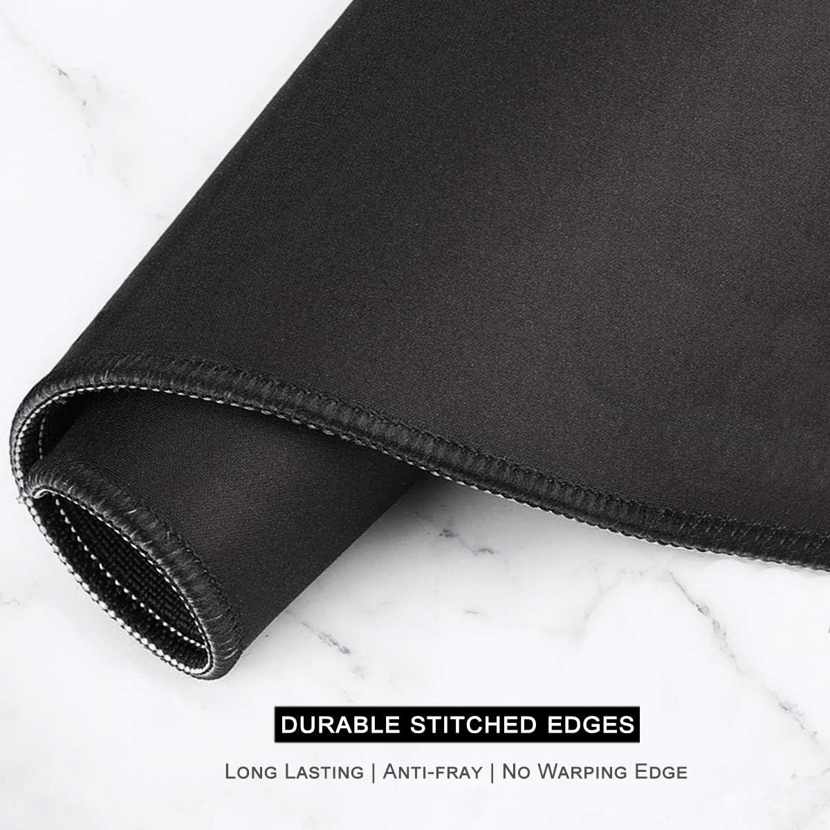 Large Mouse Pad, Full Desk XXL Extended Gaming Mouse Pad 35" X 15", Waterproof Desk Mat with Stitched Edges, Non-Slip Laptop Computer Keyboard Mousepad for Office and Home, Marble Design - Image 5