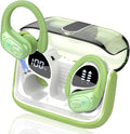 Wireless Earbuds 75H Bluetooth 5.4 Sport Headphones with Earhooks, Green | IPX7 Waterproof In-ear Buds Feature ENC Noise Cancelling Mic & Deep Bass. Stereo Sound Device for Gym Running Workout by Aptkdoe