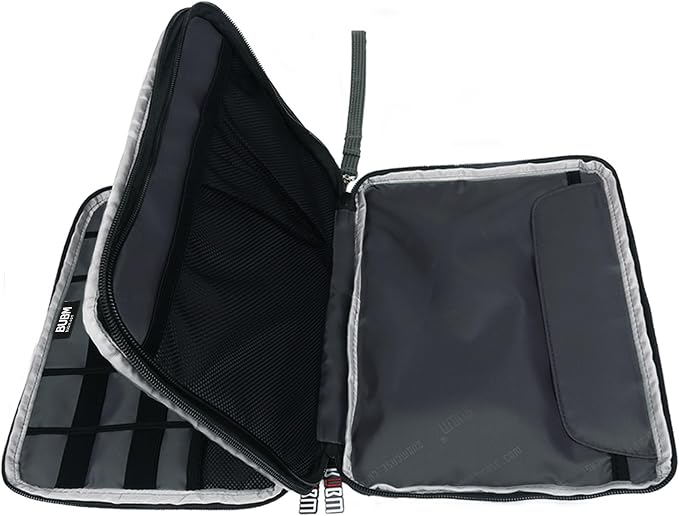 BUBM Double Layer Electronics Organizer, Travel Gadget Bag for Cables, Memory Cards, Flash Hard Drive and More, Fit for iPad or Tablet(up To 9.7")--Large, Blue | Travel Gadget Bag For Cables, Memory Cards, Flash Hard Drive and More, Fit For iPad or Tab... - Image 3