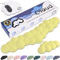 Cloud Keyboard Wrist Rest – Create-ables Qloud Cloud Wrist Rest for Computer Keyboard and Mouse, Ergonomic Memory Foam Wrist Pad with Non-Slip Base, Includes Cloud Mouse Pad – Yellow by Create-ables