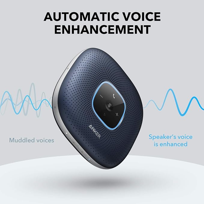 Anker PowerConf Speakerphone, Zoom Certified Conference Speaker with 6 Mics | 360° Enhanced Voice Pickup, 24H Call Time, Bluetooth 5.3, USB C, Compatible with Leading Platforms for Personal Workspaces - Image 4