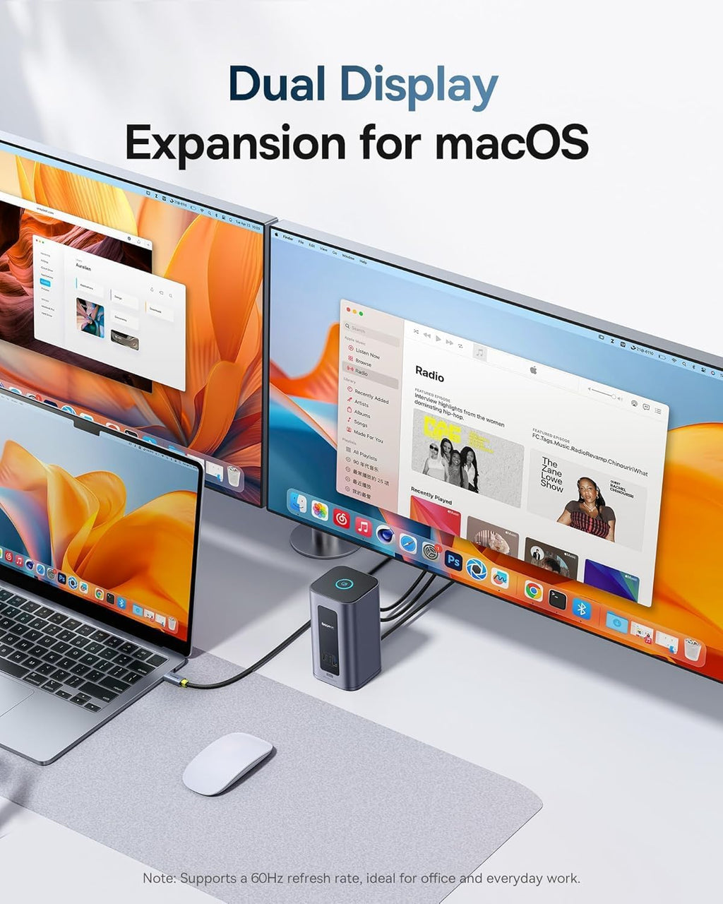 Baseus Nomos Air 12-in-1 DisplayLink Docking Station, 2 Monitors for macOS - Image 3