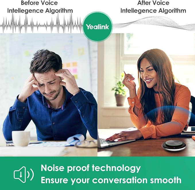 Yealink Bluetooth Speakerphone Conference Microphone Teams Certified CP700 USB Full Duplex Noise Reduction Algorithm Home Office 360° Voice Pickup (Package Without dongle) - Image 3