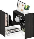 Furinno Classic Desktop Organizer Storage Rack Adjustable Free Style Rotation Display Bookshelf, Espresso 6.7D x 23.7W x 15.67H in by Furinno-FitsYourSpaceFitsYourBudget