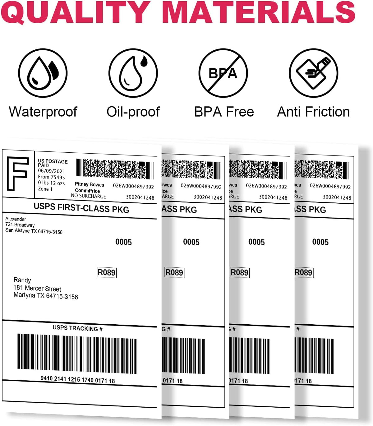 4x6 Thermal Labels 20 Rolls - 5000 Labels, Industrial Labels Direct Thermal Perforated Postage Shipping Label for Rollo, Zebra, MUNBYN and Polono Thermal Printer (NOT for DYMO) - Image 4
