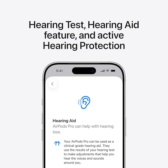 Apple AirPods Pro 3 Wireless Earbuds, Active Noise Cancellation, Live Translation, Heart Rate Sensing, Hearing Aid Feature, Bluetooth Headphones, Spatial Audio, High-Fidelity Sound, USB-C Charging - Image 4