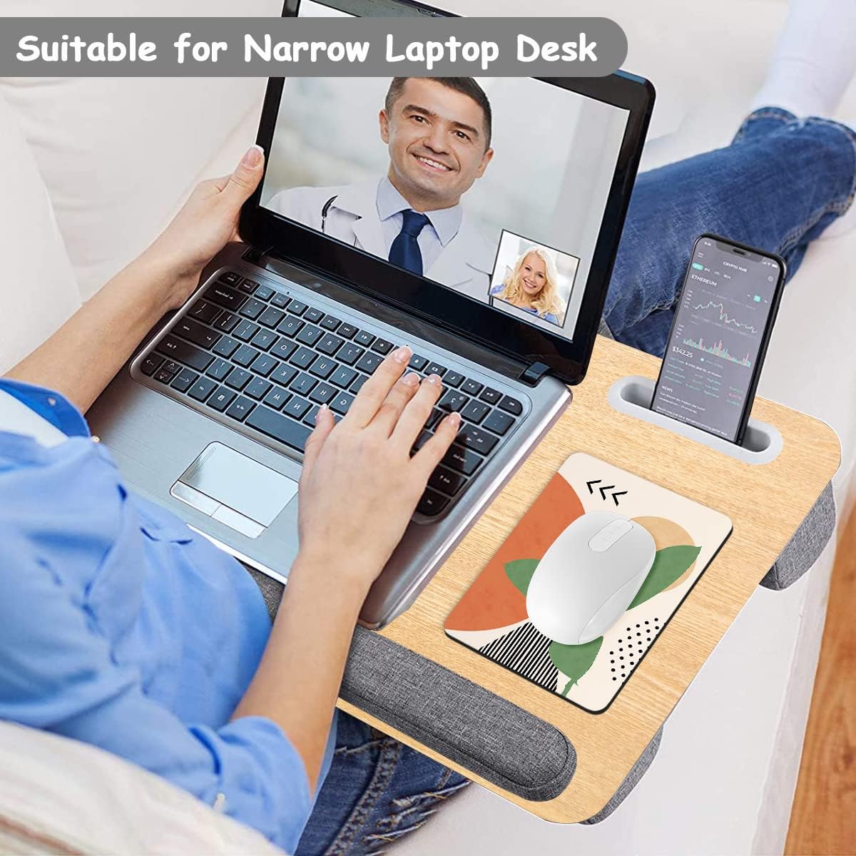 Small Mouse Pad, 6 x 8 Inch Thick Rubber Premium-Textured Non-Slip Portable & Washable Mini Mouse Mat for Women Men Wireless Laptops Keyboard Tray Gaming Office Travel, Abstract Painting - Image 5
