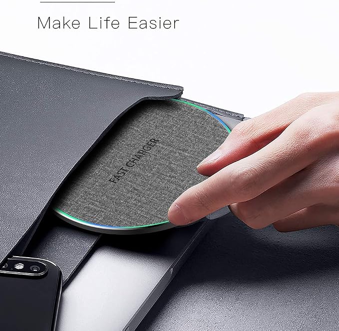 20W Fast Wireless Charger Pad,USB-C Wireless Phone Charging Station | Metal Frame Design,[20W SUPER Fast Charging] Wide Compatible with iPhone 17-11/Airpods,Samsung Galaxy/Buds,LG/Pixel -Gray - Image 7