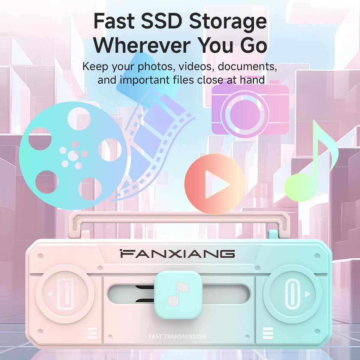 512GB External SSD USB Drive, Up to 1000MB/s USB-C & USB-A Portable SSD - Image 6