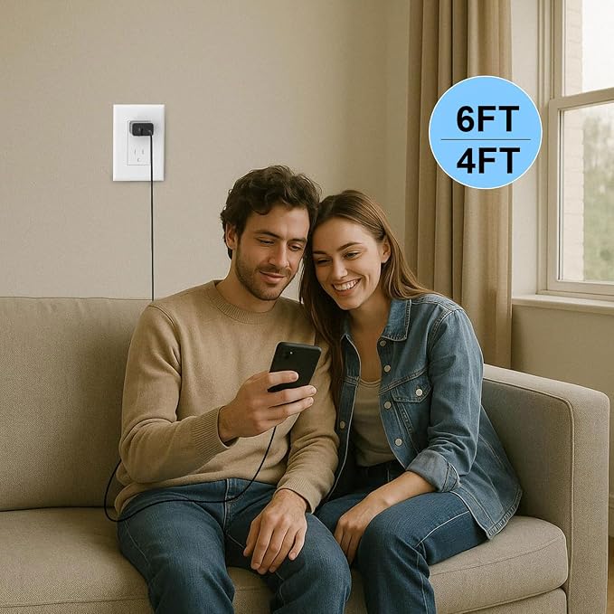 45W Super Fast Charger Type C, 2 Pack 35W+10W USB C Charging Block | With 4FT+6FT Type C Cables Works for S amsung G alaxy S25 S24+/UltraS23/S22/S21/S20/Note10/20 i Phone 17/16/15 USB C Charger - Image 4
