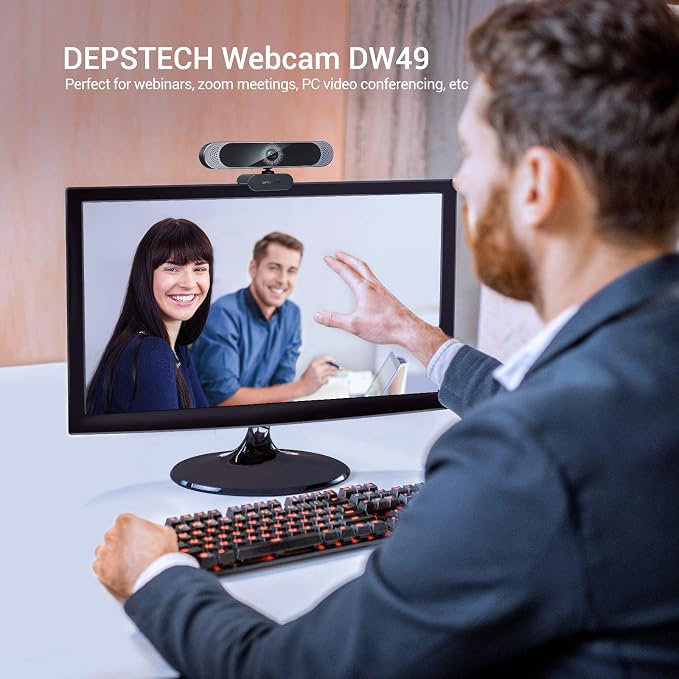 DEPSTECH 4K Webcam, DW49 HD 8MP Equipped with Sony Sensor Autofocus Webcam with Microphone, Privacy Cover, Plug Play USB Computer Web Camera for Pro Streaming/Online Teaching/Video Calling/Zoom/Skype | Privacy Cover, Plug Play USB Computer Web Camera f... - Image 8