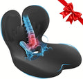 Thick Car Seat Cushion with Lumbar Support for Long Driving RV, Ergonomic Memory Foam Office Chair Cushion for Sciatica, Tailbone & Lower Back Relief, Ideal Gift for Drivers & Office Workers (Black) by AEGISCOVER