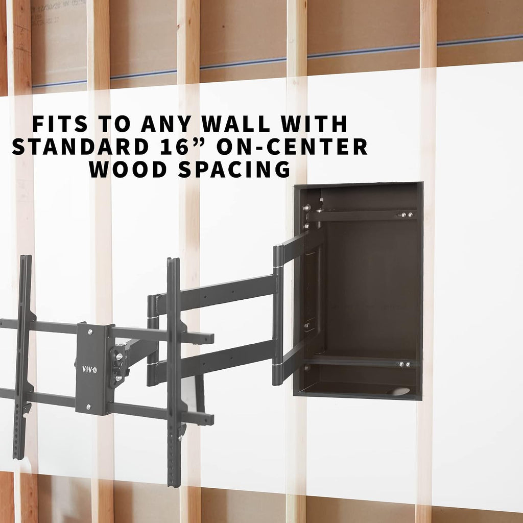 VIVO 50-75 in Recessed TV Wall Mount, Holds 110 lbs - Image 5