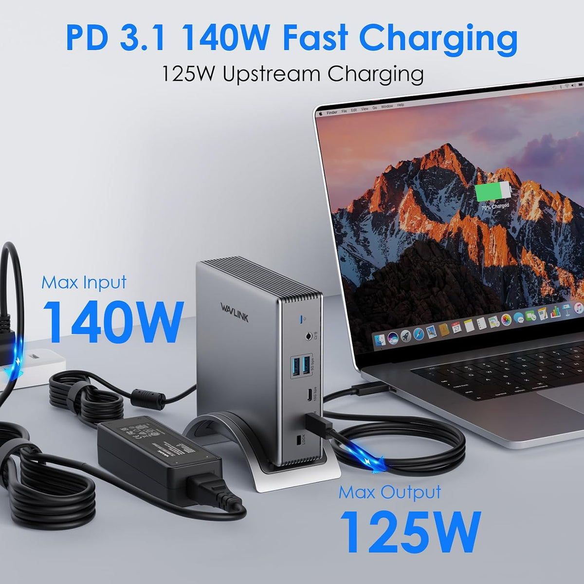 Laptop docking station,WAVLINK PD3.1 dock, dual DisplayPort, HDMI - Image 7