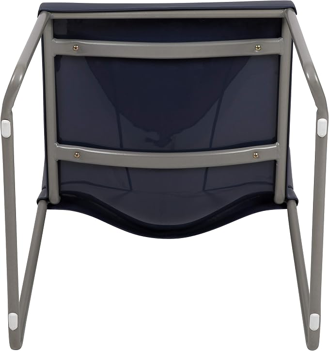 Flash Furniture Hercules Series Contoured Stacking Chairs for Waiting Rooms and Offices, Ergonomic Lobby Chairs with Curved Back, Set of 5, Navy | Sled Base, Powder Coated, Contoured, 880 LBS. Weight Capacity - Image 11