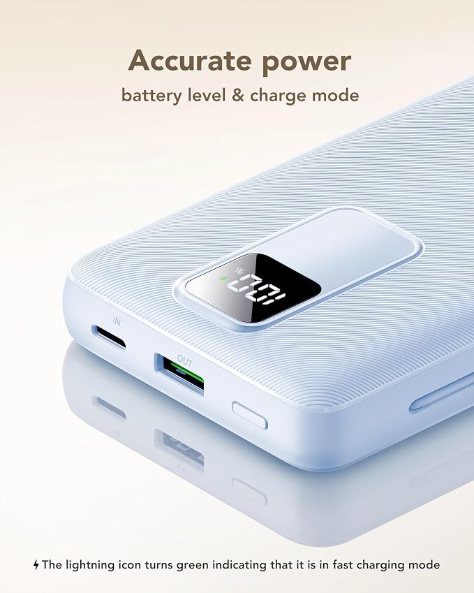 charmast 20000mAh Portable Charger with Built-in Cables and AC Wall Plug | 20W Fast Charging Power Bank, Power 3 Devices at Once, Family Travel Essential Battery Pack for iPhone, Samsung, Android - Image 8