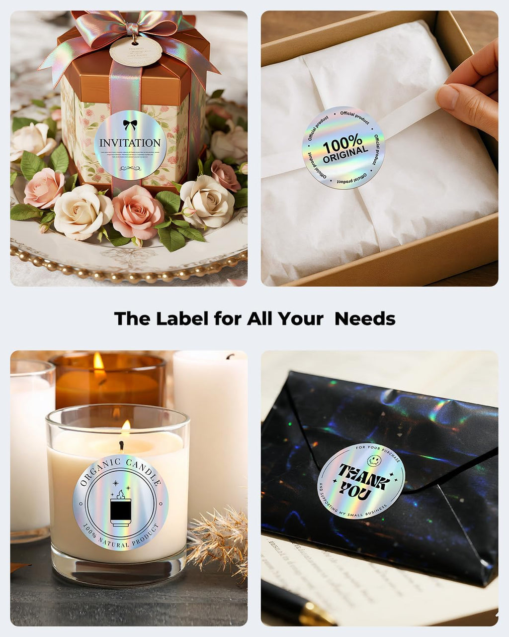 MUNBYN 2" Round Holographic Thermal Labels, 400 Sheets/1 Roll - Image 8