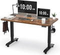 Monomi 48" x24“ Electric Height Adjustable Standing Desk,Rustic Brown | Ergonomic Home Office Computer Gaming Desks with Memory Presets,Stable Steel Frame,176 lbs Capacity,Easy Assembly by MONOMI