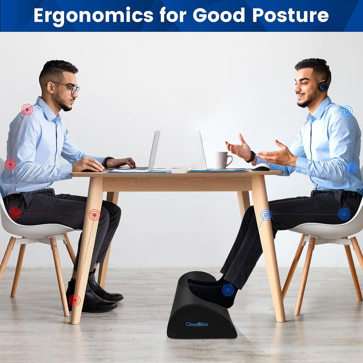 Foot Rest for Under Desk at Work, Foot Stool for Office, Footrest, Black - Image 5