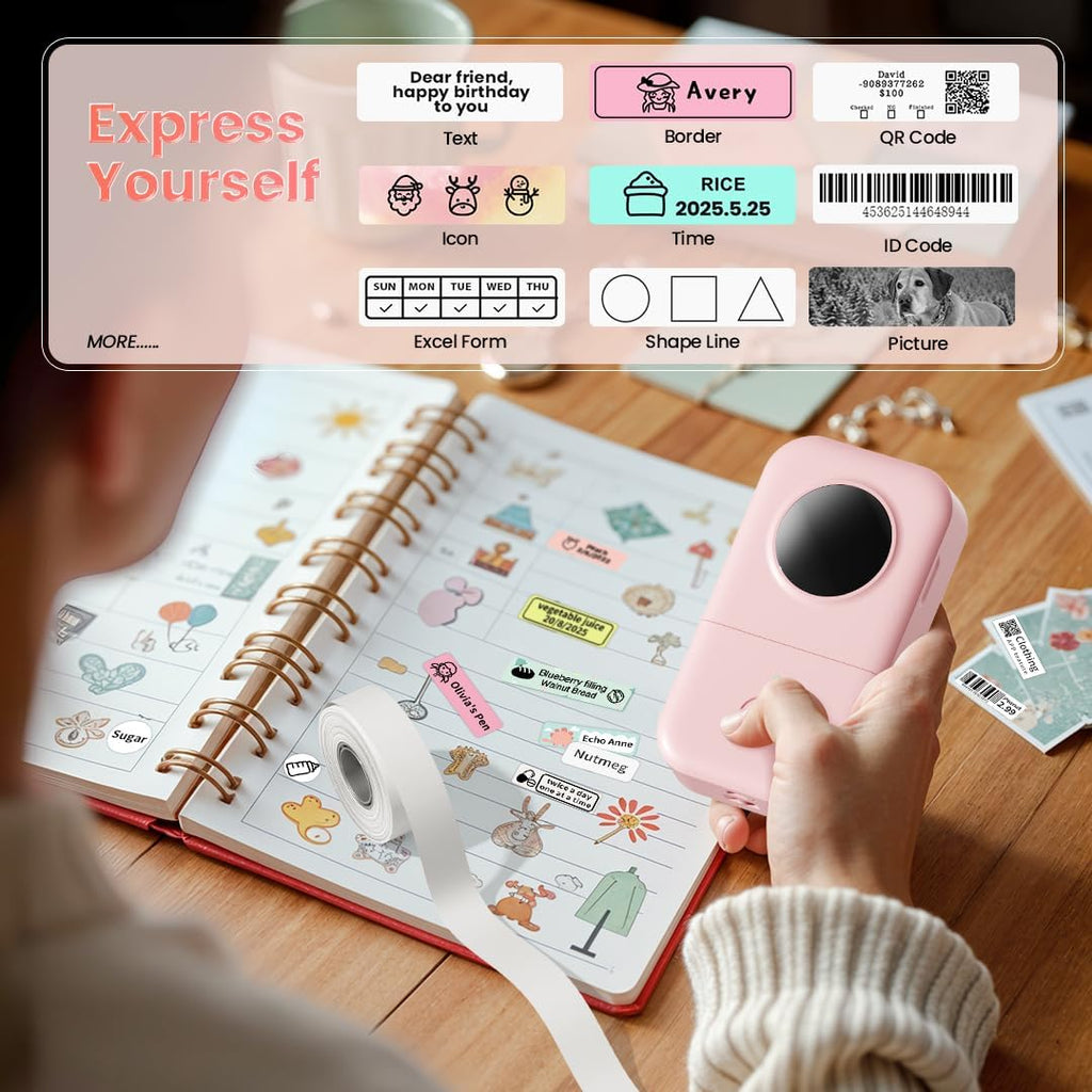 Phomemo Label Maker, Bluetooth Mini Portable Label Printer for Home School - Image 4