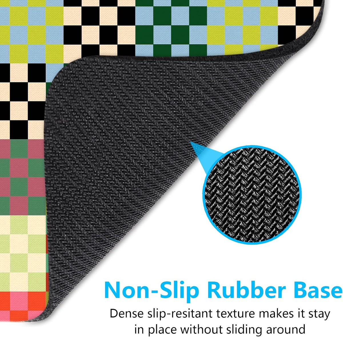Small Mouse Pad, 6 x 8 Inch Thick Rubber Premium-Textured Non-Slip Portable & Washable Mini Mouse Mat for Women Men Wireless Laptops Keyboard Tray Gaming Work Office Travel,Vintage Multi - Image 6