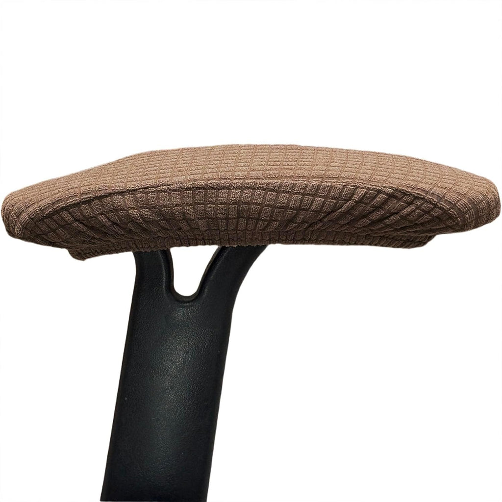 Office Chair Armrest Covers, Stretchable Removable Washable Chair Arm Covers, Elastic Desk Computer Gaming Chair Arm Rest Protector Slipcovers (Light Coffee) - Image 4