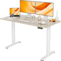 Claiks Electric Height Adjustable Standing Desk, 55x24 Inch, Nature | Smooth Height Adjustment, 3 Memory Presets, Cable Management Hub&Hook, Stable Steel Frame, 176lbs Capacity, Easy Assembly by CLAIKS