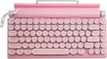 Adventurers Typewriter-Style Retro Mechanical Keyboard LED Backlight 83 Keys Bluetooth 5.0 Blue Axis,Compatible with iOS/Android/Windows/Vista/Linux/Mac Office/Gaming, 12.3x6.6x1.6in (Pink) by Unknown