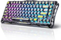 GravaStar Mercury K1 Lite 75% Wireless Mechanical Gaming Keyboard RGB | Gasket Mount, Hot Swappable Linear Switches, Creamy Sound Keyboard, 2.4GHz/USB-C/Bluetooth 5.0, for Win/Mac by GravaStar
