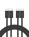 Belkin USB C to USB C 60W Braided Cable 2 Pack, 6.6ft iPhone Charger Cord | iPhone 15/16/17, Samsung Galaxy S26, Pixel 10, Airpods, iPad, Nintendo Switch 2, MacBook, Steam Deck, Travel, Chromebook by Unknown