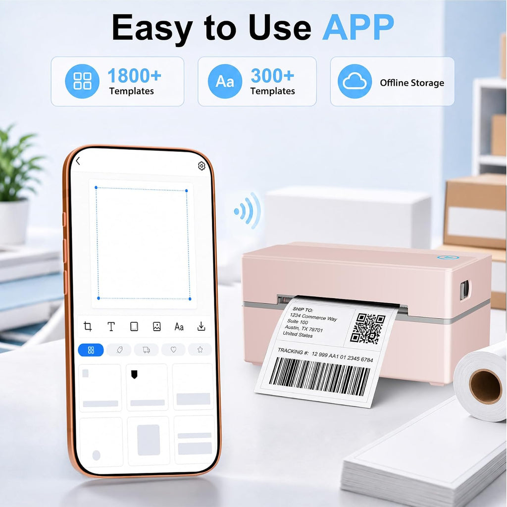 Thermal Shipping Label Printer 4x6 Bluetooth Label Maker for Small Business - Image 6