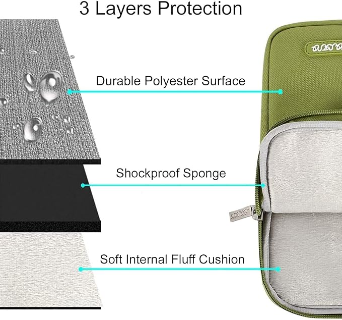 MOSISO Laptop Case 13 inch, Laptop Sleeve Bag with Pocket | Compatible with MacBook Neo A3404 2026/Air/Pro 13 M5/M4/M3/M2/M1 2026-2016, Polyester Vertical Computer Bag, Chartreuse - Image 3
