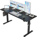 Agilestic 60 * 24 Inch Height Adjustable Electric Standing Desk, Black | Sit Stand Up Computer Desk, Memory Presets, Stable Steel Frame,154 lbs, Easy Assembly, Splice Board, Home Office, Studying by Agilestic