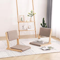 Tiita 2-Pack Foldable Meditation Floor Chairs with Back Support, Wood Grey by Tiita
