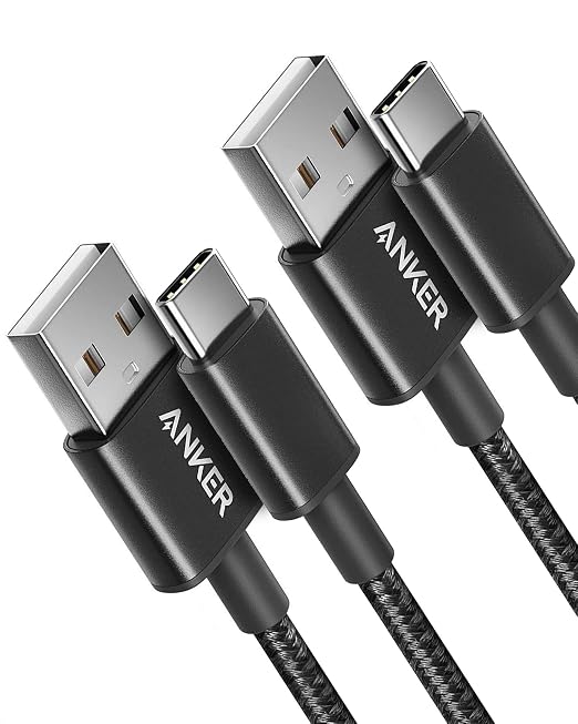 Anker USB A to USB C Cable, USB to USB C Cable (2-Pack, 3 ft, Black) | For iPhone 17 Series, Samsung Galaxy S10 / S10+, LG V30, Beats Fit Pro, and More by Unknown