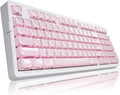ZORNHER ZH980 Cat Mechanical Keyboard,95% Pink Creamy Keyboard with Number Pad,Cute Jelly Clear Ceramic Jade Keycaps,Girly Aesthetics Kitty Keyboard,Creamy Switches by Zornher