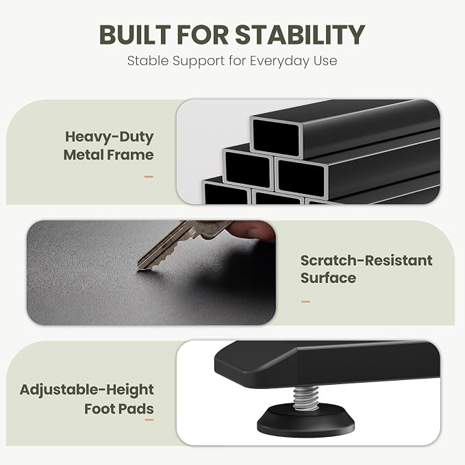 MALOL 59" L Shaped Electric Standing Desk with Drawers, Height Adjustable Desk with Power Outlets & LED Lights, Monitor Stand, Corner Computer Desk for Home Office, Black - Image 7