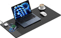 TopMade Wireless Charging Mouse Pad, Waterproof Gaming Mousepad with Ultra-Smooth Surface, Non-Slip Base, 31.5"x15.75" XXL Large Desk Pad, Classic Black Computer Desk Mat for MacBook, PC, Laptop by TopmadeProduct-Ordernow