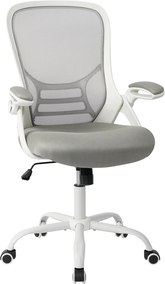Office Chair Ergonomic Desk Chair with Adjustable Armrests, Mesh Executive Chair, Home Office Computer Chairs for Long Hours(Grey) - Image 5