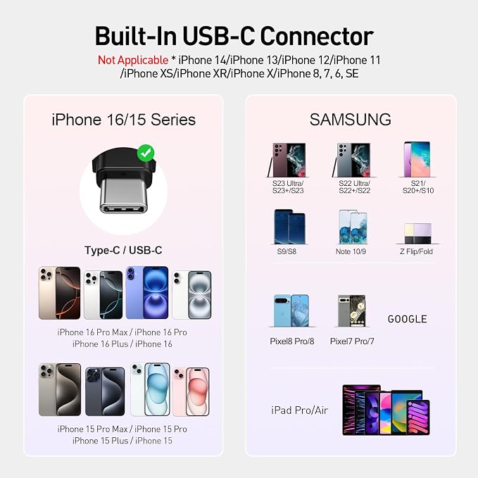 iWALK Portable Charger for iPhone 17/16/15 USB-C Small Power Bank 20W 4,500mAh Fast Charging Battery Pack Compatible with iPhone 15/16/17 Plus/17 Pro/17 Pro Max, Samsung Galaxy S25/S24/S23 Android - Image 3
