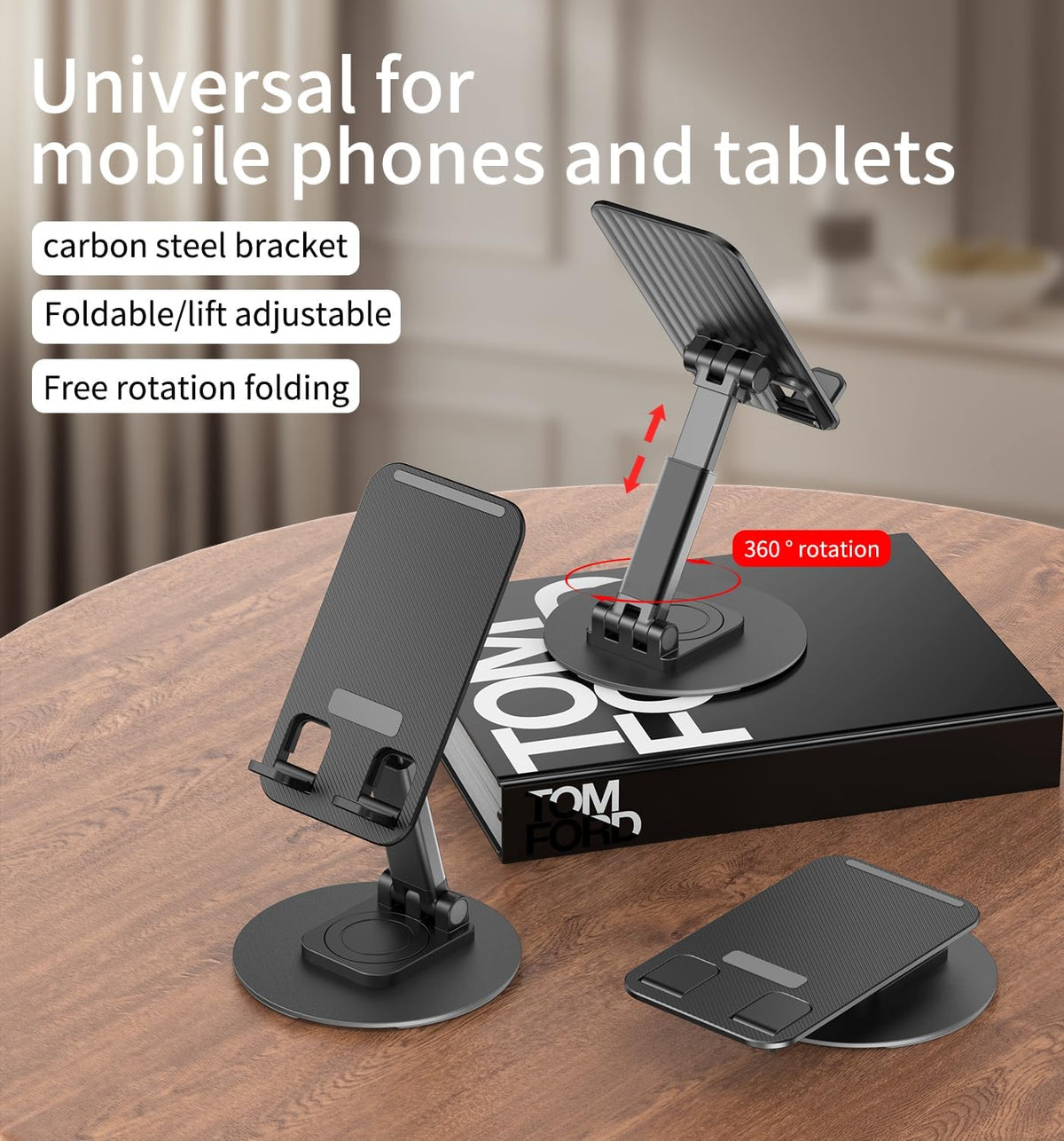 360° Rotating Cell Phone Stand for Desk - Image 2