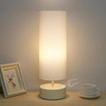 Touch Control Table Lamp, 3 Way Dimmable Bedside Lamp, Modern Desk Lamp | Simple Nightstand Lamp, Cream Base with Beige Shade, Night Light for Bedroom Living Room Home Office, LED Bulb Included by Seasidevillage